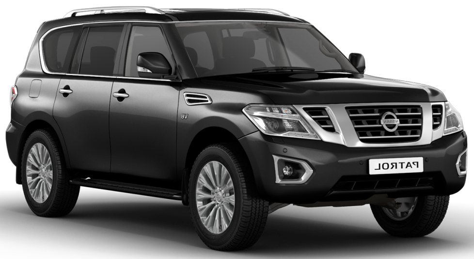Dark grey Nissan Patrol SUV used on the Kyrgyzstan self-drive tour.